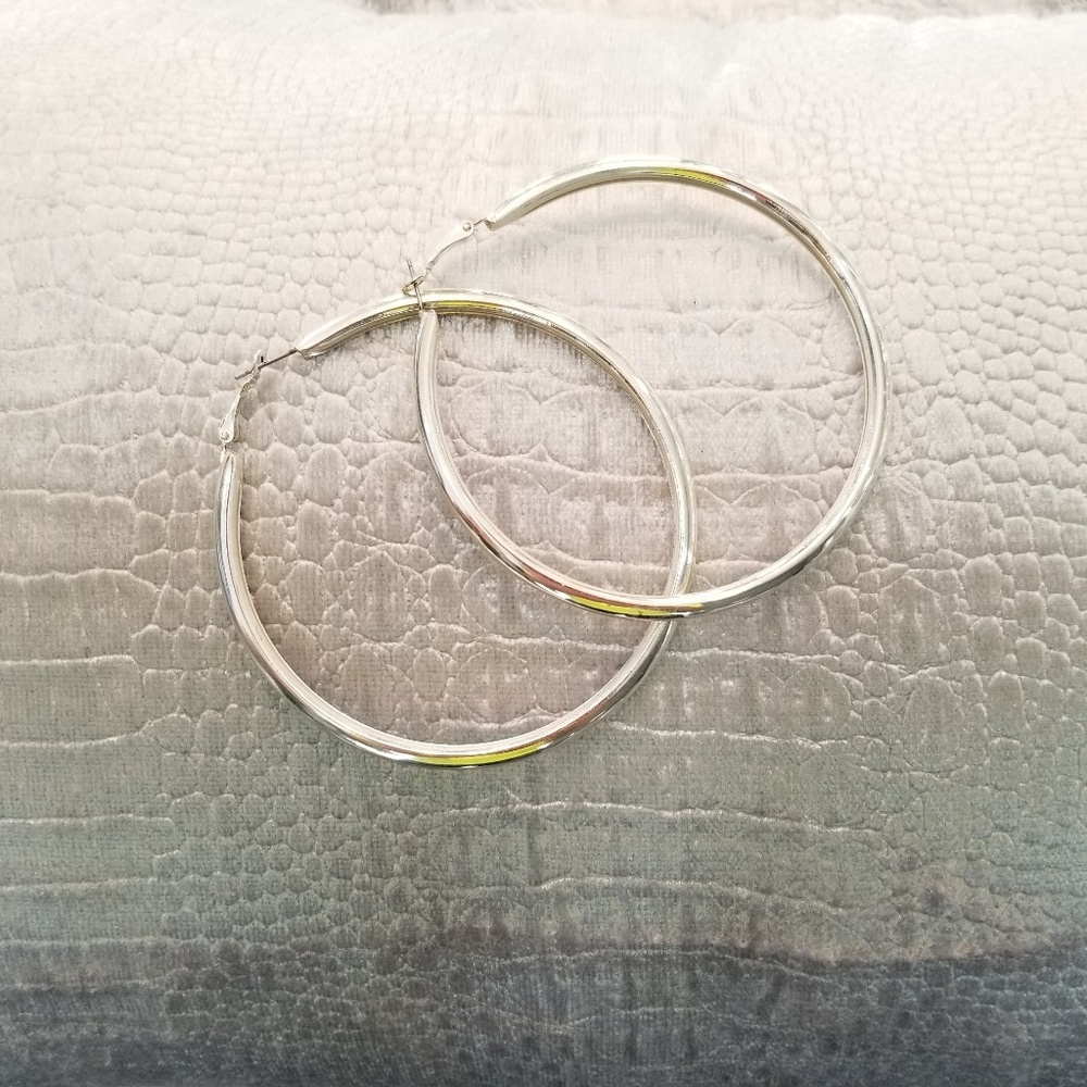 Silver Hoop earrings - Picture 2 of 4
